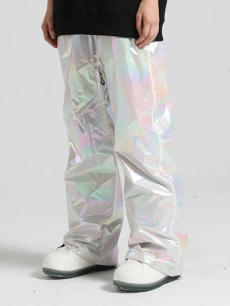 Men's White Dazzling Ski Pants