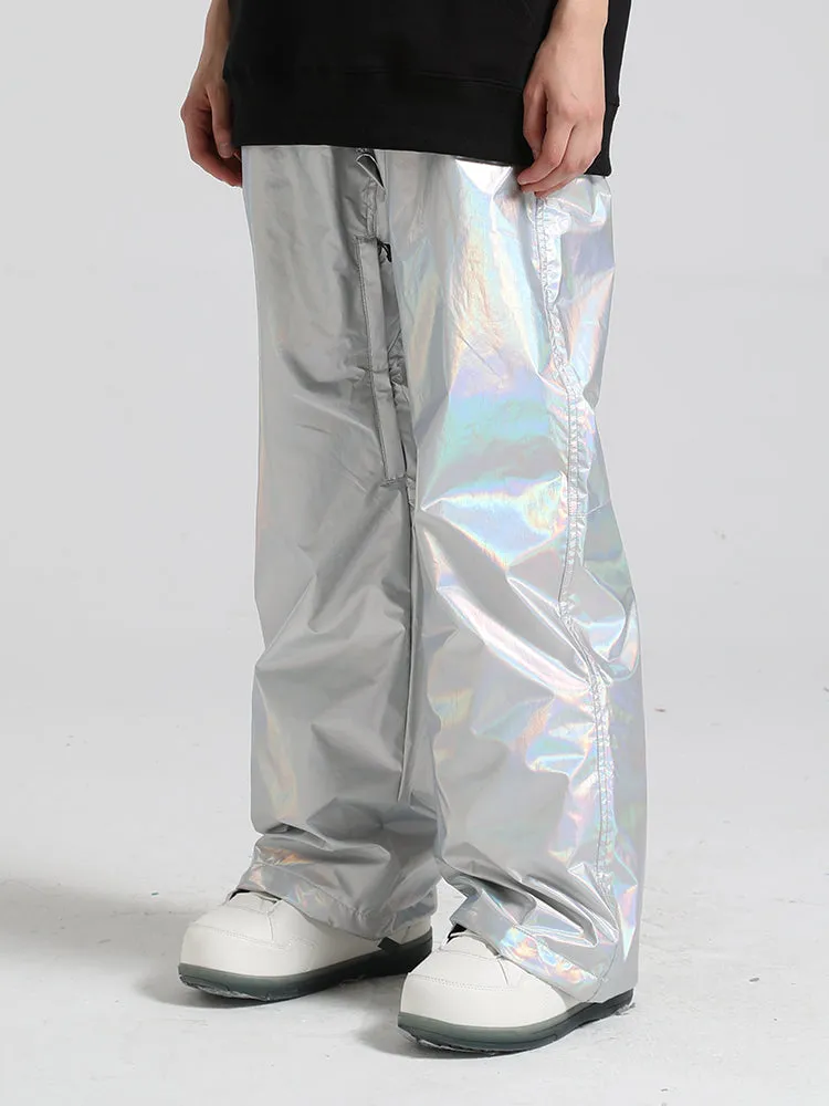 Men's White Dazzling Ski Pants