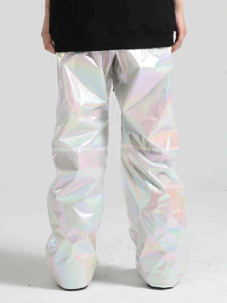 Men's White Dazzling Ski Pants