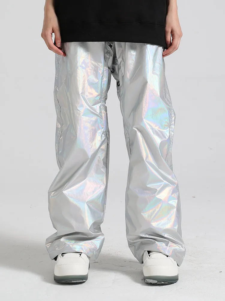 Men's White Dazzling Ski Pants