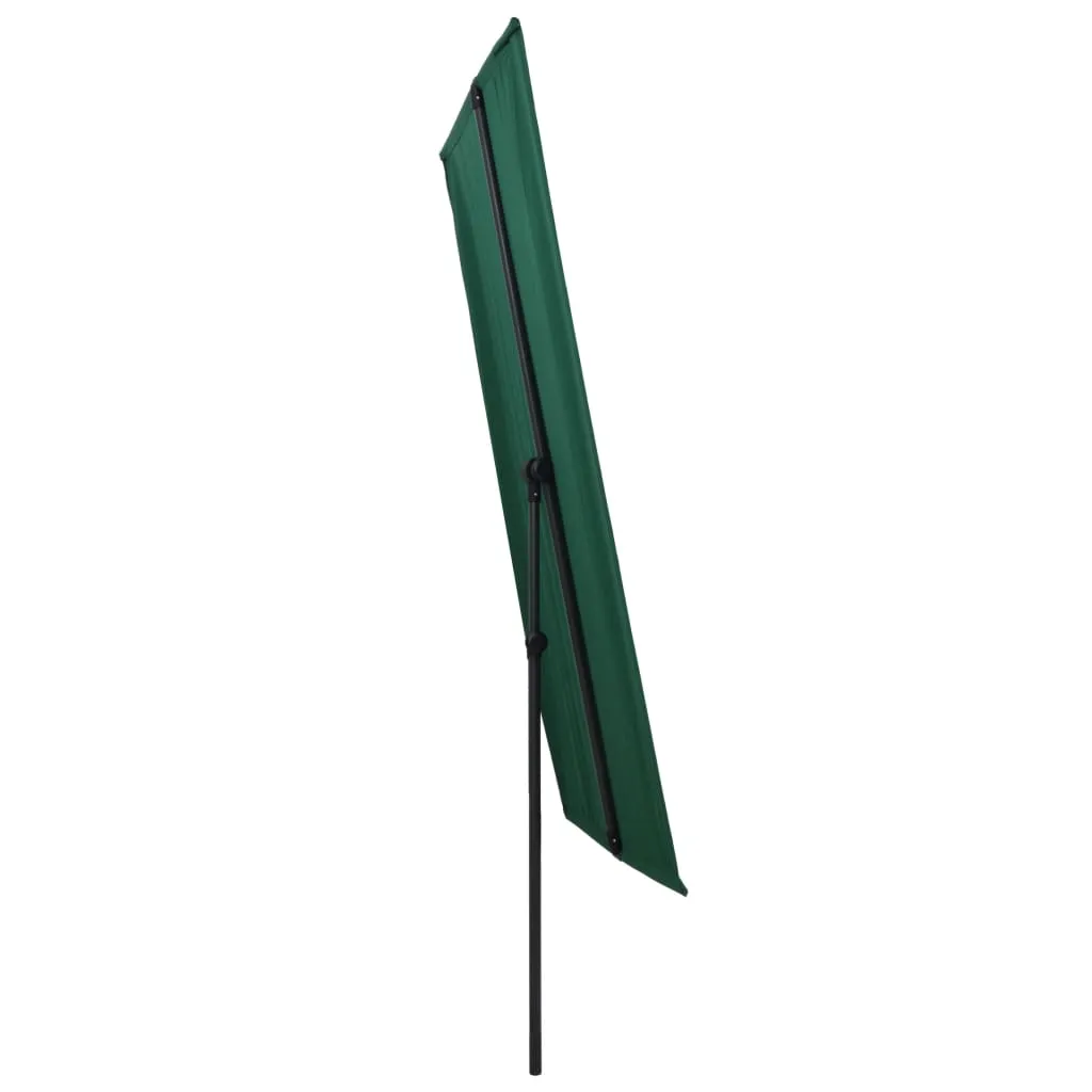 Outdoor Parasol with Aluminium Pole 180x130 cm Green