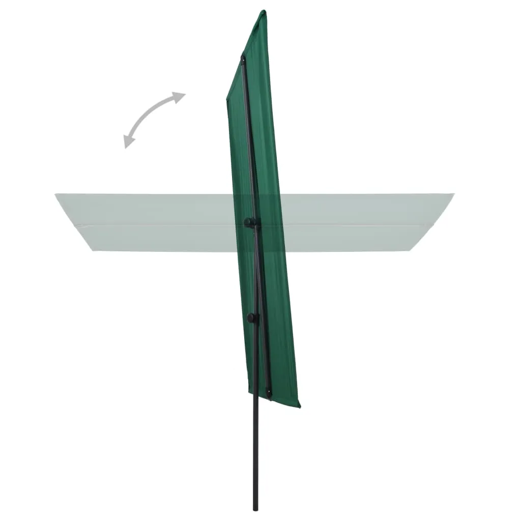 Outdoor Parasol with Aluminium Pole 180x130 cm Green