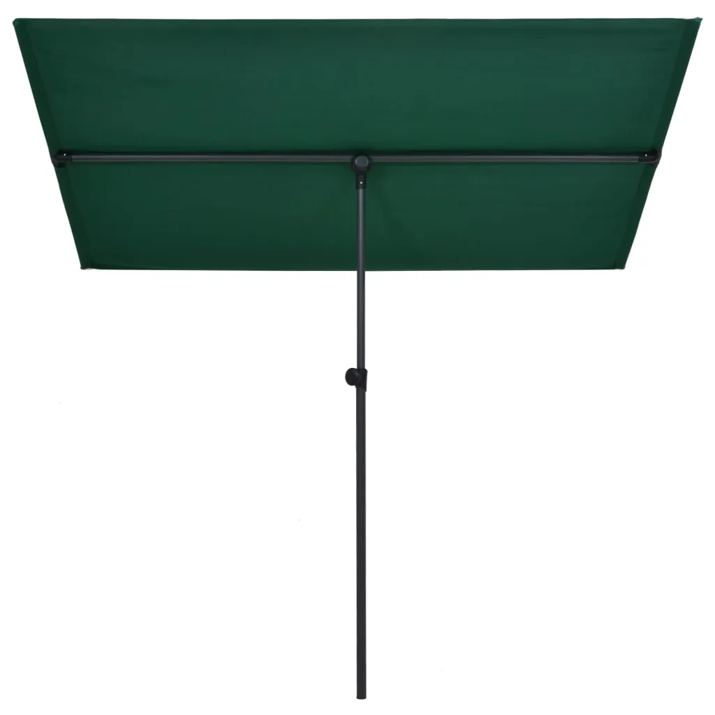 Outdoor Parasol with Aluminium Pole 180x130 cm Green