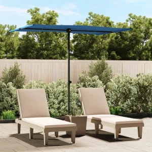 Outdoor Parasol with Aluminium Pole 2x1.5 m Azure Blue