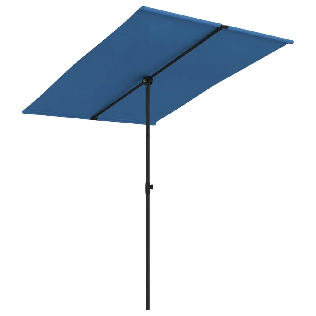 Outdoor Parasol with Aluminium Pole 2x1.5 m Azure Blue