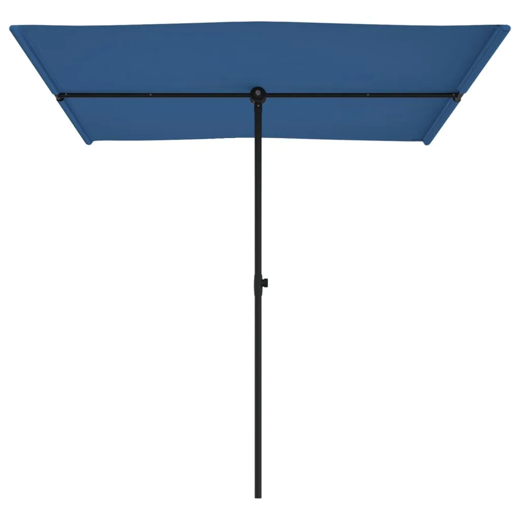 Outdoor Parasol with Aluminium Pole 2x1.5 m Azure Blue