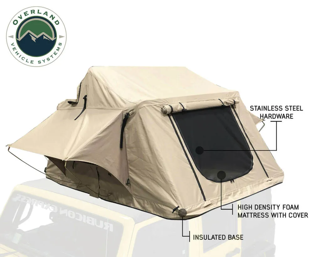 OVS TMBK 3 Person Roof Top Tent with Green Rain Fly