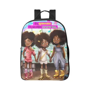 Roller Skate Girls Large Backpack