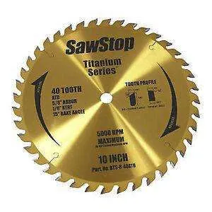 SawStop 10" 40-Tooth Titanium Series Combination Blade, BTS-R-40ATB