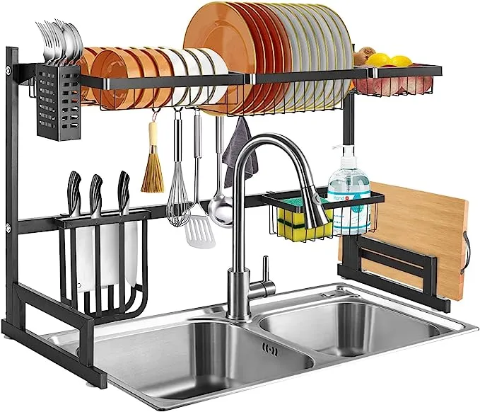 Sink drain rack