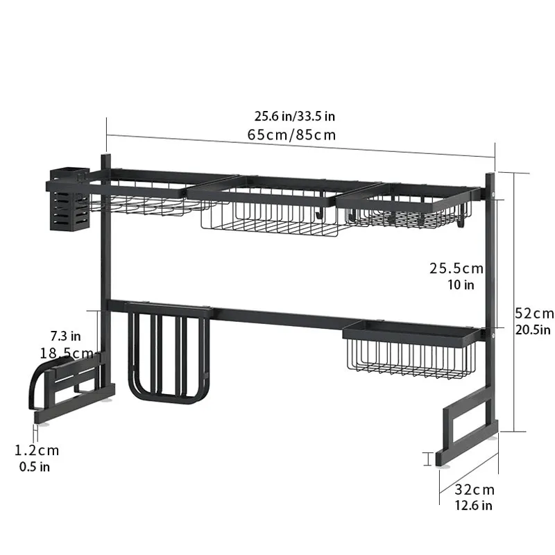 Sink drain rack