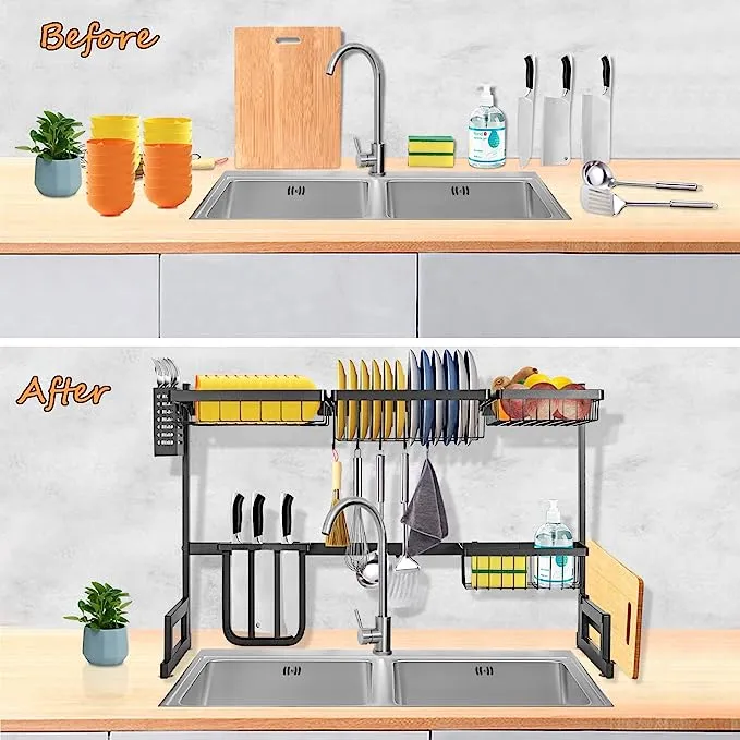 Sink drain rack