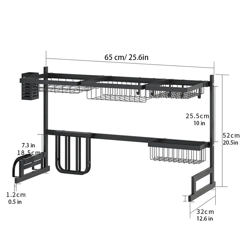 Sink drain rack