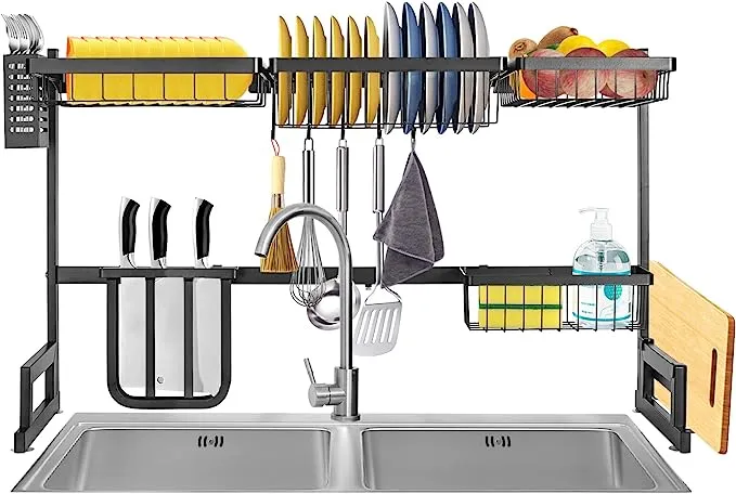 Sink drain rack