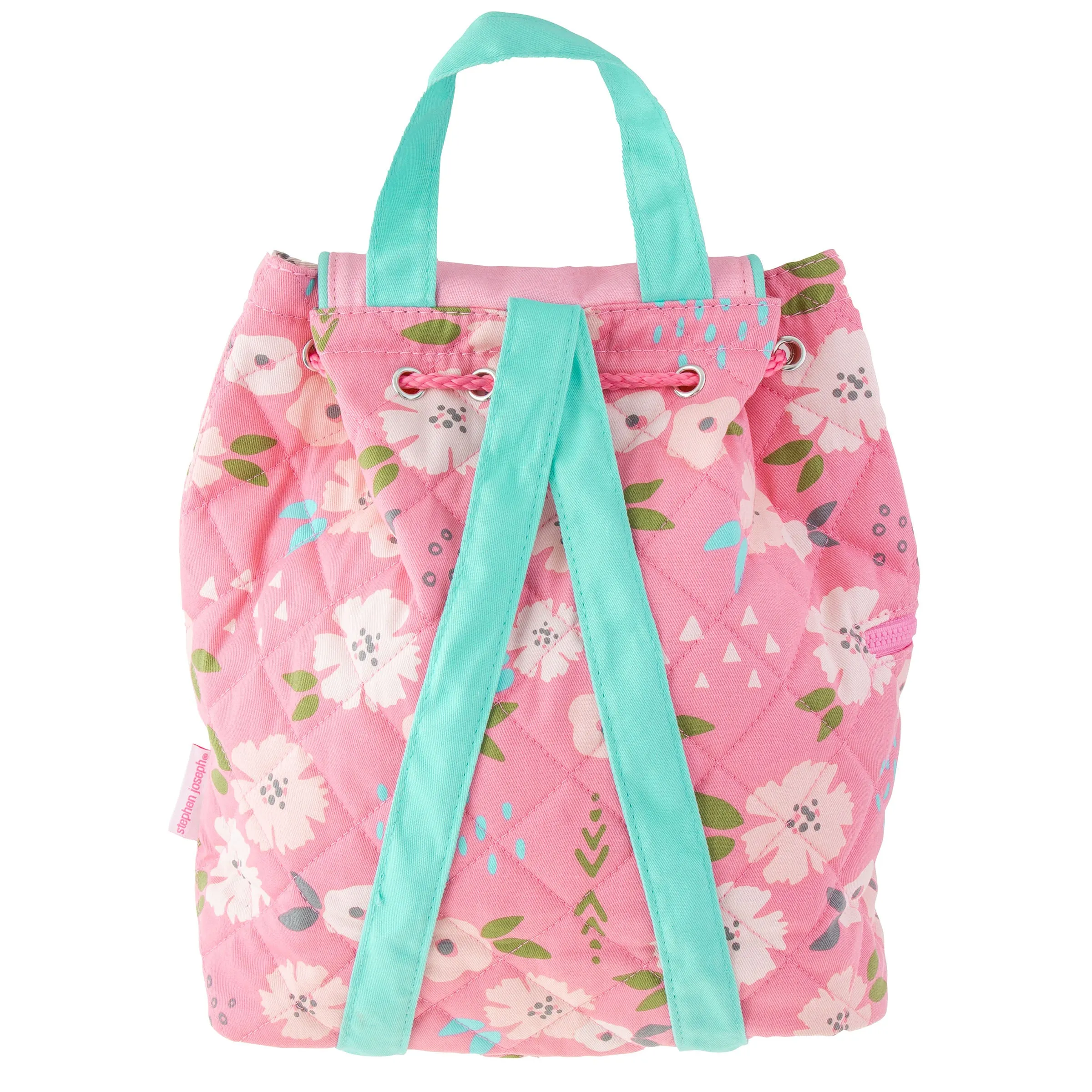 Stephen Joseph Quilted Backpack for Baby, Flowers