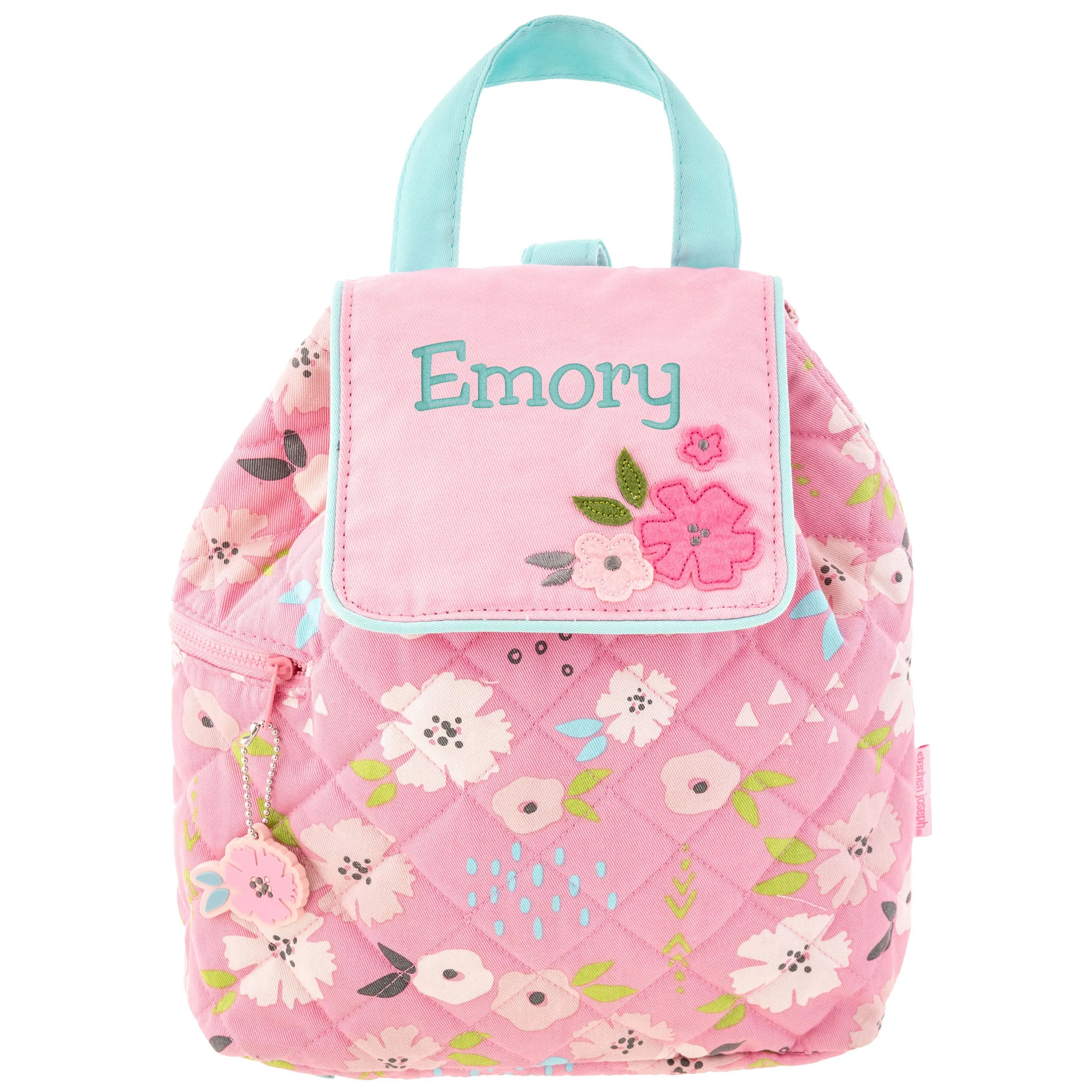 Stephen Joseph Quilted Backpack for Baby, Flowers