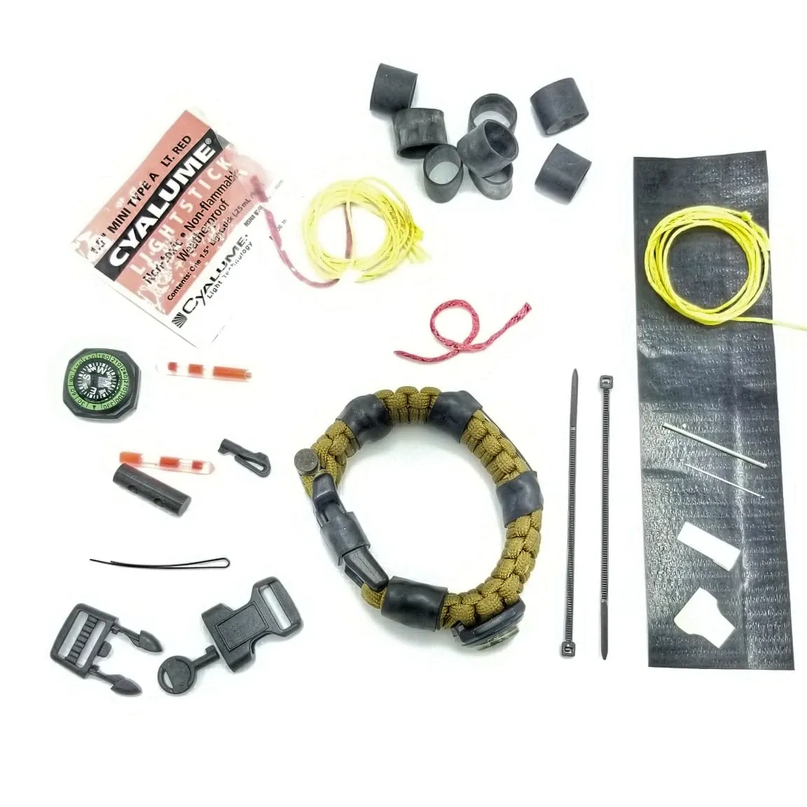 The Escape Evade Pathfinder: Military & Tactical Strap w/ SERE kit, Compass, Kevlar Saw, Cuff Key.