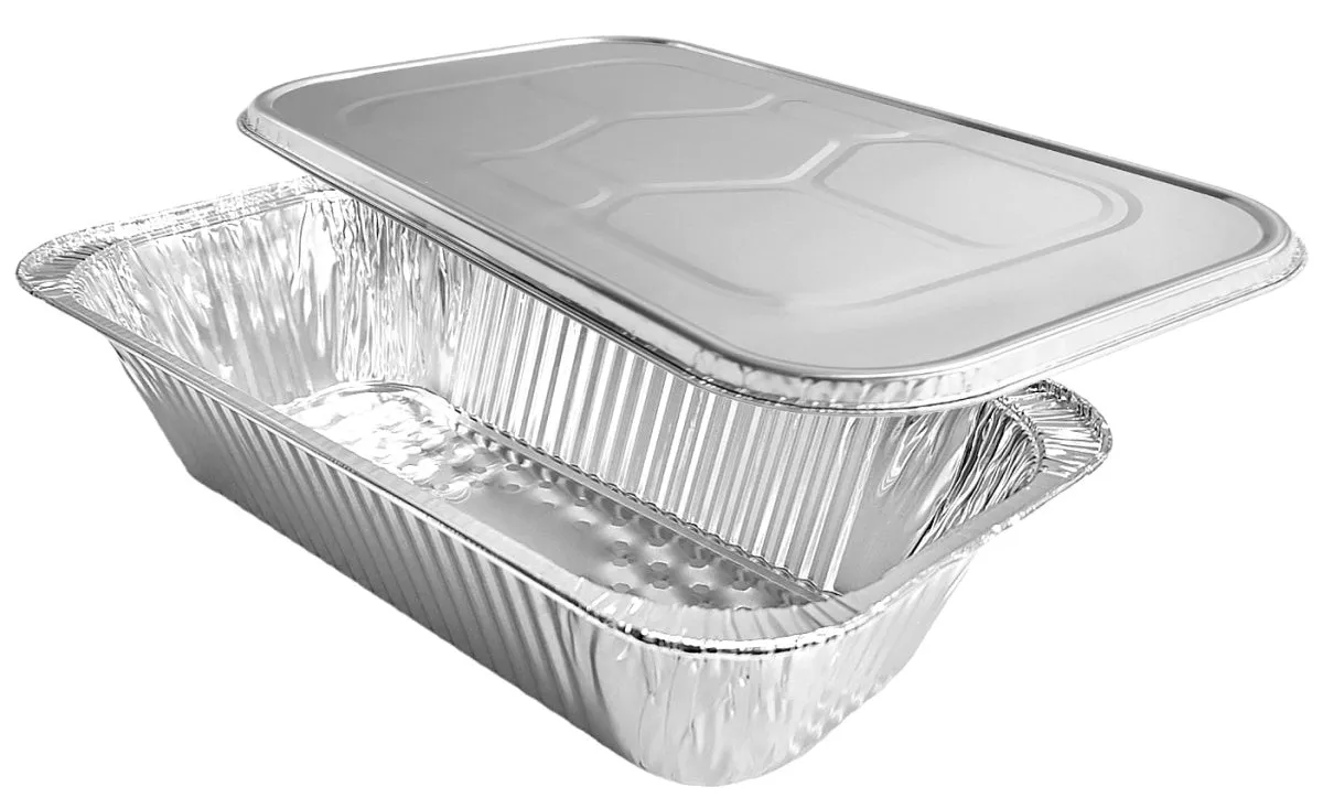 Third-Size Aluminum Foil Steam Table Pan w/Lid Combo 200/CS