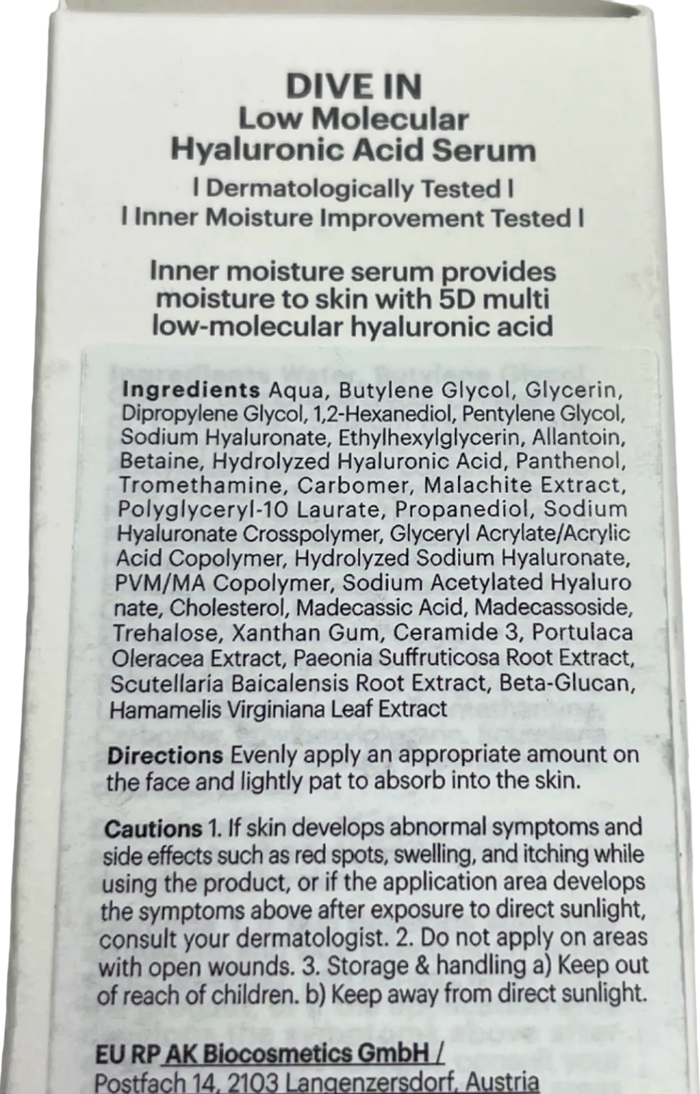 Torriden Dive In Serum Low Molecular Hyaluronic Acid 50ml