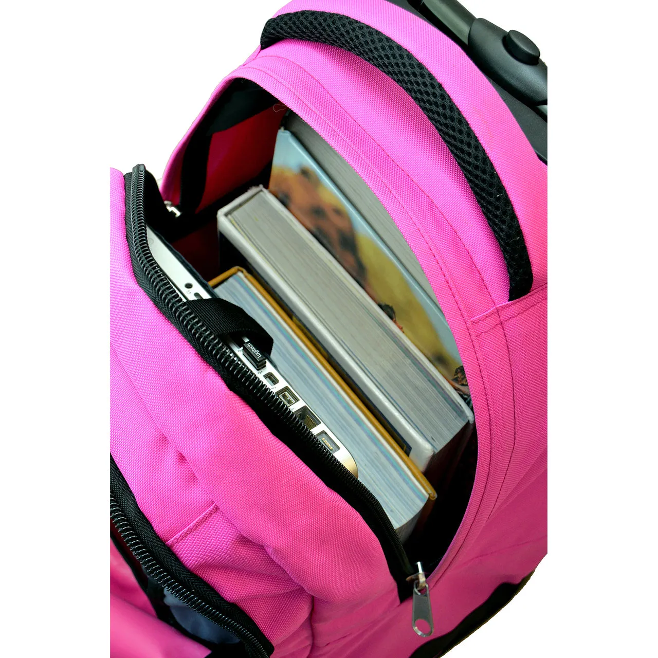 US Airforce Academy Premium Wheeled Backpack in Pink