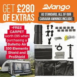 ProShield Vango Balletto Air 330 Caravan Awning with Enhanced Elements Protection.