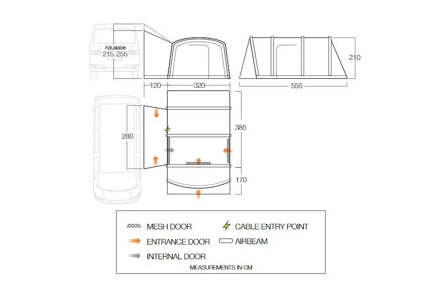 Vango Galli Pro Air Mid Drive Away Awning