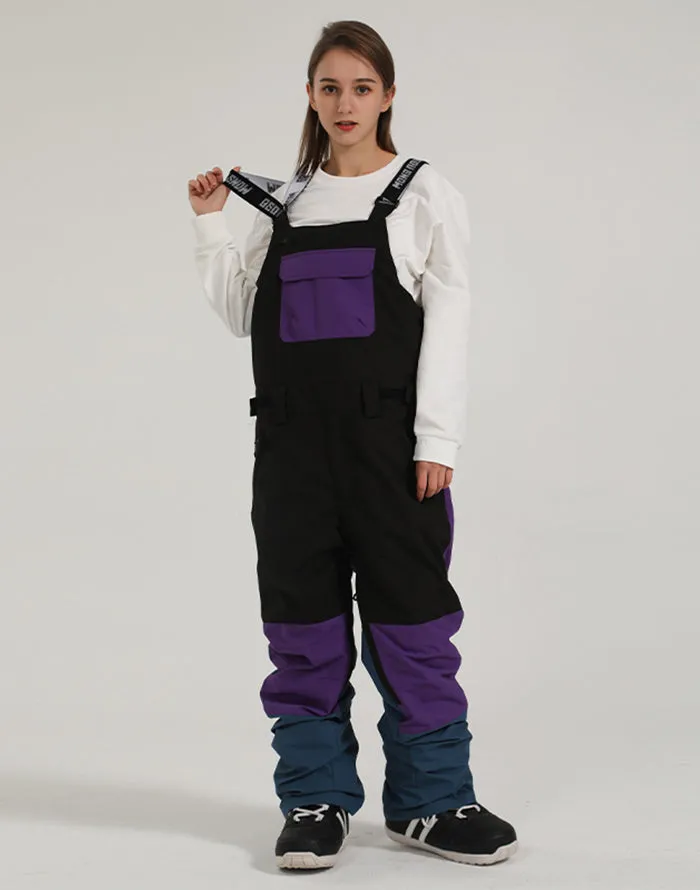 Women's Couple Suspenders Ski Pants Winter Windproof And Waterproof One-Piece Snowborad Pants