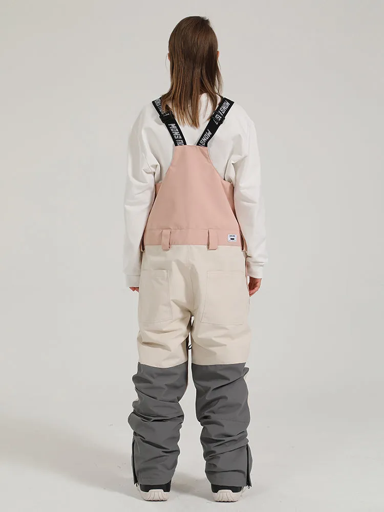 Women's Couple Suspenders Ski Pants Winter Windproof And Waterproof One-Piece Snowborad Pants